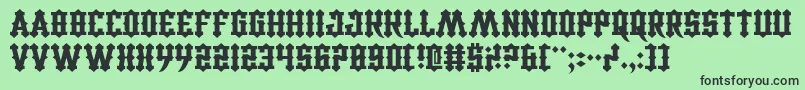 CarnivalTrash Font – Black Fonts on Green Background