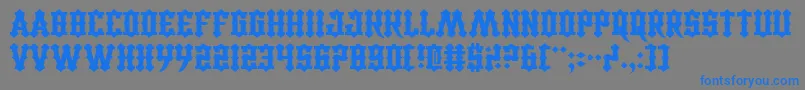 CarnivalTrash Font – Blue Fonts on Gray Background