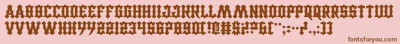 CarnivalTrash Font – Brown Fonts on Pink Background