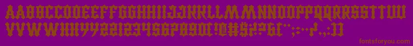 CarnivalTrash Font – Brown Fonts on Purple Background