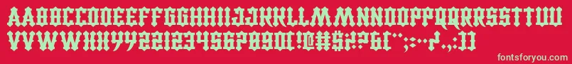 CarnivalTrash Font – Green Fonts on Red Background