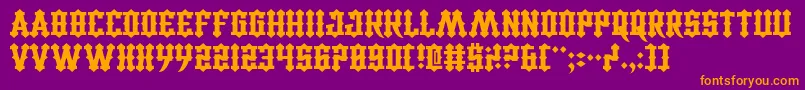 CarnivalTrash Font – Orange Fonts on Purple Background