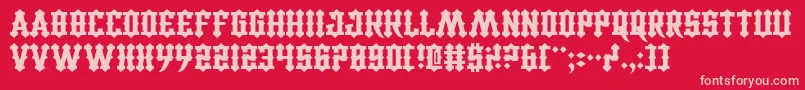 CarnivalTrash Font – Pink Fonts on Red Background