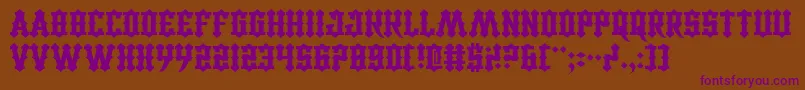 CarnivalTrash Font – Purple Fonts on Brown Background