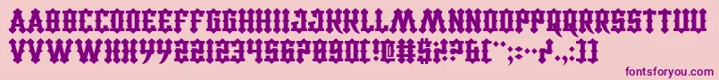 CarnivalTrash Font – Purple Fonts on Pink Background