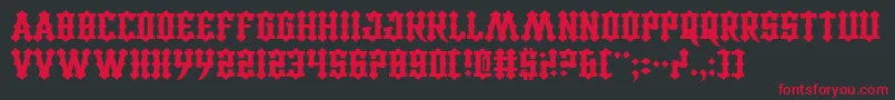 CarnivalTrash Font – Red Fonts on Black Background