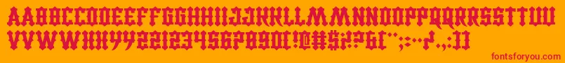 CarnivalTrash Font – Red Fonts on Orange Background