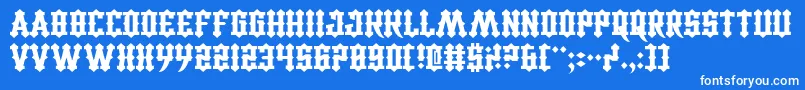 Saiba mais sobre a fonte CarnivalTrash Fonte CarnivalTrash – fontes brancas em um fundo azul
