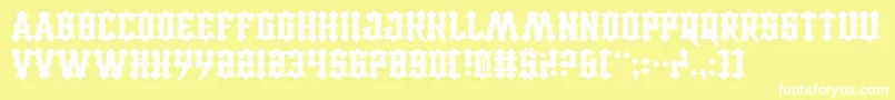 CarnivalTrash Font – White Fonts on Yellow Background