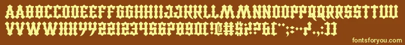 CarnivalTrash Font – Yellow Fonts on Brown Background