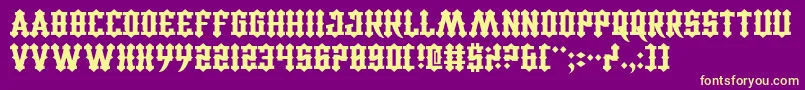 CarnivalTrash Font – Yellow Fonts on Purple Background