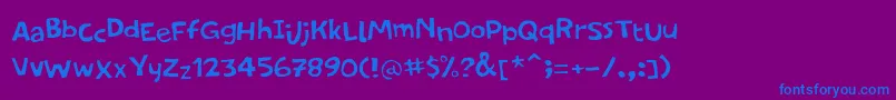 PfamateurFlatcool Font – Blue Fonts on Purple Background