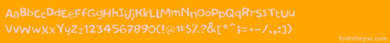 PfamateurFlatcool Font – Pink Fonts on Orange Background