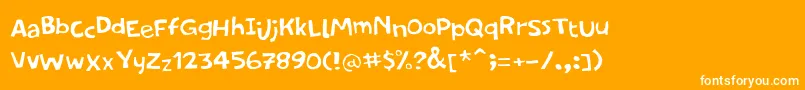 PfamateurFlatcool Font – White Fonts on Orange Background