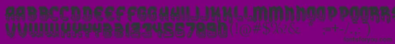 フォントVtksDura3D – 紫の背景に黒い文字