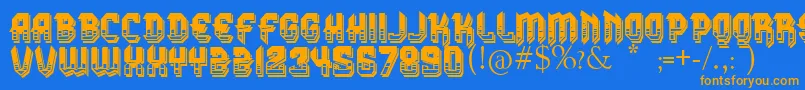 VtksDura3D Font – Orange Fonts on Blue Background