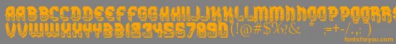 VtksDura3D Font – Orange Fonts on Gray Background
