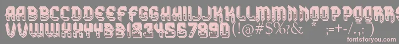フォントVtksDura3D – 灰色の背景にピンクのフォント