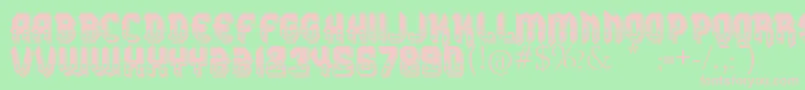 VtksDura3D Font – Pink Fonts on Green Background