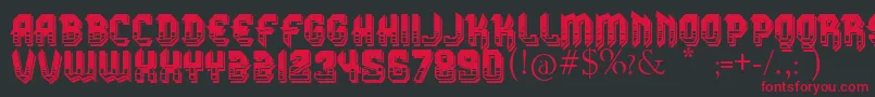 VtksDura3D Font – Red Fonts on Black Background
