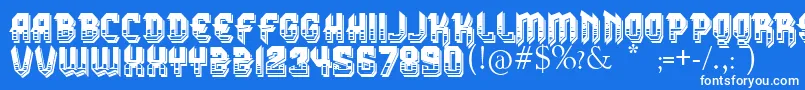 VtksDura3D Font – White Fonts on Blue Background