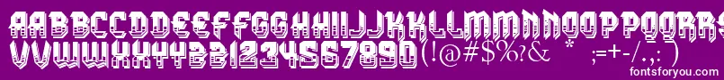 VtksDura3D Font – White Fonts on Purple Background