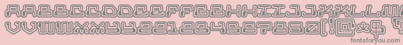 Czcionka MrFuglesangRemix – szare czcionki na różowym tle