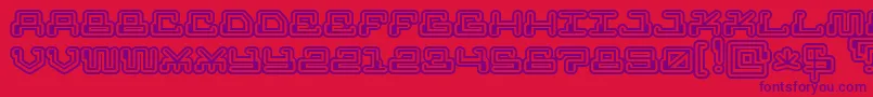 MrFuglesangRemix-fontti – violetit fontit punaisella taustalla