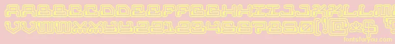 MrFuglesangRemix Font – Yellow Fonts on Pink Background