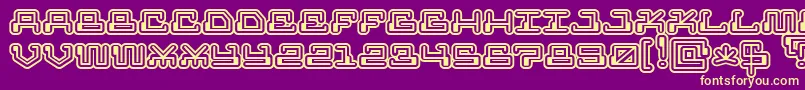 MrFuglesangRemix Font – Yellow Fonts on Purple Background