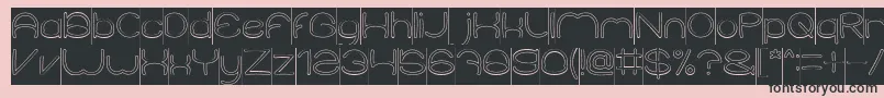 ElementaryHollowInverse Font – Black Fonts on Pink Background