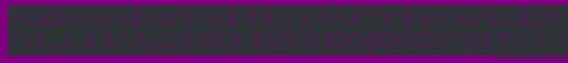 ElementaryHollowInverse Font – Black Fonts on Purple Background