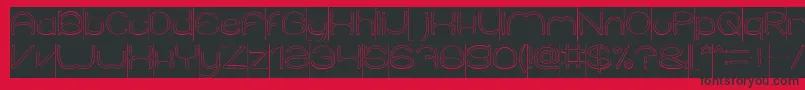 ElementaryHollowInverse Font – Black Fonts on Red Background