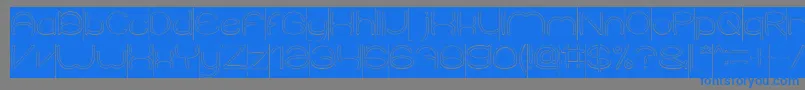 Police ElementaryHollowInverse – polices bleues sur fond gris