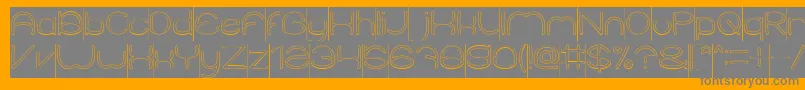 ElementaryHollowInverse Font – Gray Fonts on Orange Background