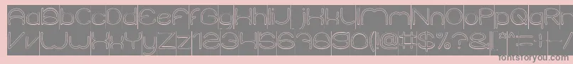 ElementaryHollowInverse Font – Gray Fonts on Pink Background