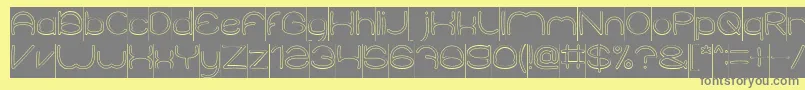 Шрифт ElementaryHollowInverse – серые шрифты на жёлтом фоне