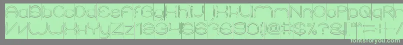 ElementaryHollowInverse Font – Green Fonts on Gray Background