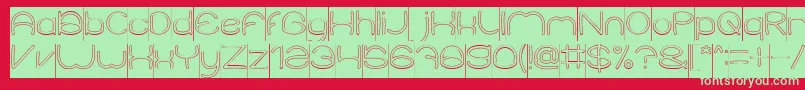 ElementaryHollowInverse Font – Green Fonts on Red Background