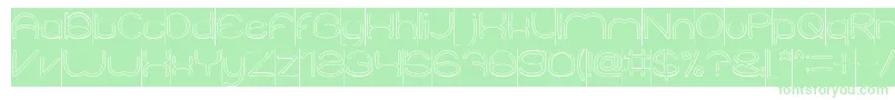 ElementaryHollowInverse-Schriftart – Grüne Schriften