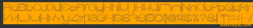 Шрифт ElementaryHollowInverse – оранжевые шрифты на чёрном фоне