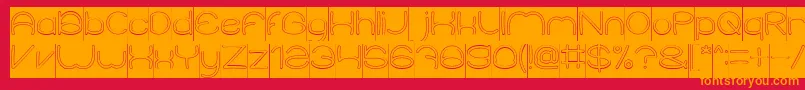 ElementaryHollowInverse Font – Orange Fonts on Red Background