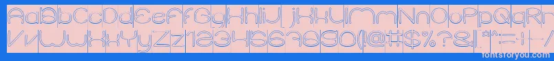 ElementaryHollowInverse Font – Pink Fonts on Blue Background