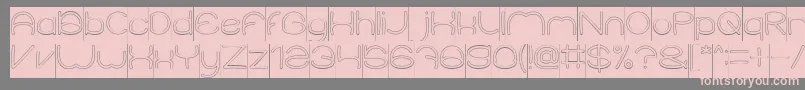 ElementaryHollowInverse Font – Pink Fonts on Gray Background