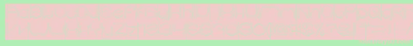 ElementaryHollowInverse Font – Pink Fonts on Green Background