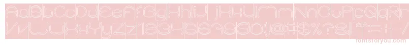 ElementaryHollowInverse Font – Pink Fonts on White Background