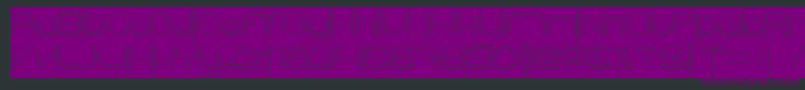 ElementaryHollowInverse-Schriftart – Violette Schriften auf schwarzem Hintergrund