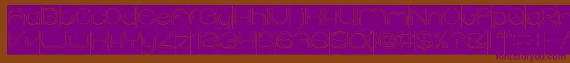 ElementaryHollowInverse Font – Purple Fonts on Brown Background