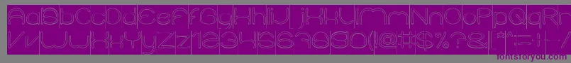 ElementaryHollowInverse-fontti – violetit fontit harmaalla taustalla