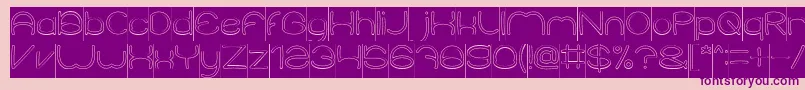 ElementaryHollowInverse Font – Purple Fonts on Pink Background